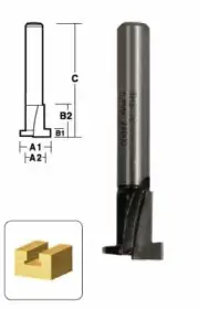 CARBiTOOL Hook Slot Router Bit THS12