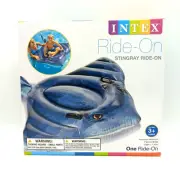INTEX Ride On Stingray Inflatable Pool Float Swimming Toy 74' x 57"