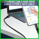 NIKI 20V 3A USB C 型電纜 USB A 轉 C 型快速充電電纜手機 SSD 硬盤數據線充電器線