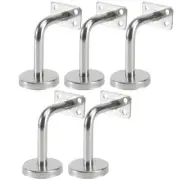 5 Pcs Stainless Steel Handrail 5Pcs Armrest Bracket Railing Brackets