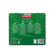 24pc Derwent Academy Craft/Art Hexagonal 3.3mm Core Watercolour Pencil Tin Set