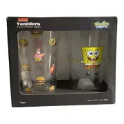 Sponge Bob Square Pants Tumblers Drinking Glasses New In Box