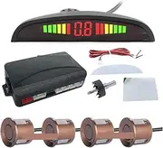 Parking sensors Car Parking Sensor Kit L-ed Display with 22mm 4 Sensors Radar Detector Universal All Car(White)