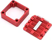 Water Cooling Pump Cover, PMMA Aluminum Alloy Water Cooling PC Cooler Water Pump Mod Heatsink Top Cover Shell Kit with Silicone Pad for Computer, Desktop