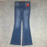 Spanx Flare Jeans Petites Small Vintage Indigo High Rise Pull On Retro NWT $148