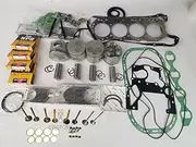 for Isuzu Forklift 4JG2 Engine Rebuild Overhaul kit + Piston + Ring + Complete Gasket kit + crankshaft Main Bearing conrod Small Bearing + valves + Guides + Seats