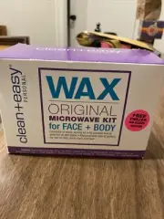 Clean + Easy Personal Roll On Wax Kit Face Arms Legs Body Dual Warmer NEW AtHome