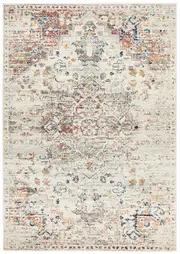 Celine Silver Multi Colour Medallion Rug