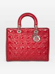 2012 Cherry Red Patent Large Lady Dior