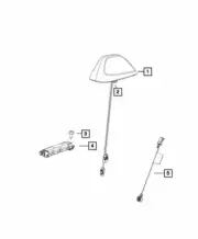 Genuine Mopar 2017-2018 Jeep Grand Cherokee Antenna Cable Bracket 5XT13KBUAA (for: Jeep)