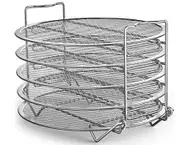 Dehydrator Rack Stand Stainless Steel Accessories Pressure Cooker Air Fryer Compatible 65Qt 8Qt Instant Pot Duo Crisp Kitchen Food Drying Mesh Tray