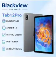 Blackview 12 Pro 10.1" Android Tablet 8GB 128GB Octa-Core 1.60GHz Gray NEW