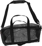 [BATHVEVE] Large Mesh Beach Bag for Women Durable Quick Dry Swim Storage with Spacious Cylindrical Design Lightweight Outdoor Tote for Swimming Diving Travel and Summer Activities