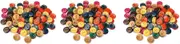 Mellisso 300 Pcs Wooden Dolls Buttons Children Buttons Wooden Buttons Button DIY Crafts