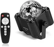 Disco Ball Disco Light Party Light Music Controlled Colourful Rotating Disco Light LED Music Controlled DJ Party Lights 180° Rotating Ball Lights 9 W RGB Stage Lights with Remote Control for Party