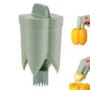 2 in 1 Pepper Chili Bell Jalapeno Corer Seed Remover Pepper Cutter Tool