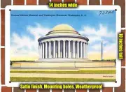 METAL SIGN - Washington Dc Postcard - Thomas Jefferson Memorial and Washington