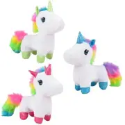 RI One Dozen 5" Baby Rainbow Unicorn Plush Toys in Assorted Colors