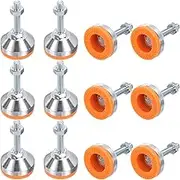 uxcell 4 Pack Adjustable Heavy Duty Leveling Feet, 50mm/2" Dia Base M10 x 50mm Thread Anti-Slip Shock-Absorbing Furniture Leveler Legs for Workbench, Machine, Cabinet