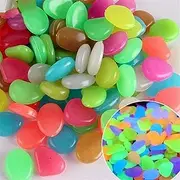 800-Piece Luminous Stone Set for Kids ，0.65 x 1.18 x 0.31 Inches - 3.35 lbs，Glow in the Dark Sand，Suitable for indoor and outdoor decoration - suitable for gardens, courtyards, paths, and terraces.(Co