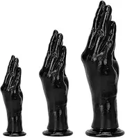 Hand-shaped anal plug dildo soft fist anal dildo with suction cup anal trainer fisting G-spot prostate massage sex toy for women men(L)