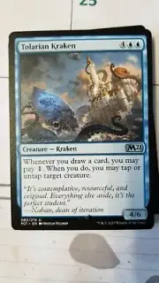 MTG Tolarian Kraken ERROR JUMPSTART misprint foil stamp residue uncommon academy