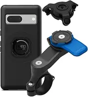 Quad Lock Motorcycle Handlebar Phone Mount Kit with Vibration Dampener and Pixel 7 MAG Case