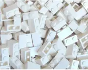 50x Lego Classic 1 x 2 Building Blocks - White