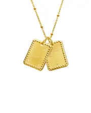 Sterling Forever 14K Plated Taurus Zodiac Tag Necklace