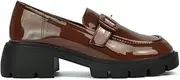 [Generic] Womens Chunky Sole Loafers Ladies Slip On Low Heel Platform Pumps Felixble Cussioned Sole Buckle Shoes Size 3-8
