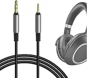 Geekria Audio Cable Compatible with Sennheiser Momentum 4, PXC 550, PXC 550 II, ACCENTUM Plus Headphones Cable, 2.5mm to 3.5mm Replacement Stereo Cord (5.6 ft/1.7 m)