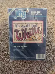 Dimensions - Sunset - Jiffy Stamped Cross Stitch "Thou Shalt Not Whine" Kit