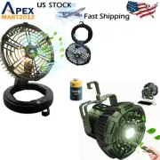 10400mAh Battery Powered Portable Camping LED Tent Fan USB Rechargeable Lantern