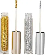 Glitter Mascara | 2 Pack Waterproof Sparkling Diamond Mascara for Eyelashes | Long Lasting Gold Silver Shiny Mascara for Volumizing Eyelashes | No Clumping Colorful Glittering Mascara for Women