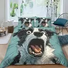 Hound Duvet Cover Double（200x200cm） Bedding 3 Pcs Set Cute Animal Comforter