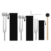Tuning Fork Set (128Hz, 256Hz, 512Hz), Tuning Forks for Chakra/ Healing/5475