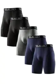 5 Pack Compression Shorts for Men Spandex Sport Shorts Athletic Workout Runni...