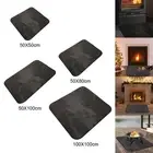 Fireplace Mat Double Layer BBQ Floor Mat Fireproof Pad Rectangular for Outdoor