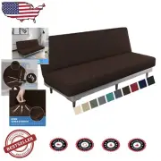 Soft Elastic Futon Cover - Dark Coffee, High Stretch, Protective Sofa Slipcover