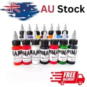 30ml Multicoloured DIY Tattoo Ink Non Toxic Pigment Professional Tattoo Ink AU