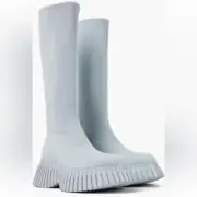 Camper BCN Tall Sock Boot Size 7 / 37 EU LIGHT PASTEL GREY