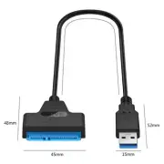3 Pcs USB 3.0 to 2.5" SATA III Hard Drive Adapter Cable/UASP -SATA to USB3.0