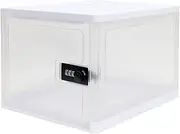 Clear Lockable Storage Box,Lockable Storage Bin,Food Storage Case,Food Safe Locking Box,Item Secure Storage,for Medicine,Snacks, Electronics