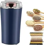 Mini Stainless Steel Electric Grain Grinder, Portable Electric Coffee Grinder, One-Touch Push-Button Stainless Steel Grinding, Portable Multifunctional Electric Machine Coffee Grinder (Blue)