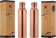 HealthGoodsAU - Set of 2 Pure Copper Water Bottles 950Ml | Leak-Proof Ayurvedic Copper Bottles for Health & Well-being, Juices