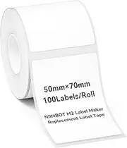 NIIMBOT M2 Thermal Transfer Labels 1.97''x2.76'', Only for M2 Label Maker, PET Material, Waterproof and High-Temperature Resistance, Long Storage Time, White Label Tape(50x70mm-100)