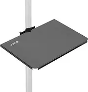 VIVO Universal Steel 14 x 10 inch Shelf Pole Mount for Microphone Stand, TV Cart, Speaker Stand, and More/Clamp-on Utility Storage Platform, Black (MOUNT-SF13P)