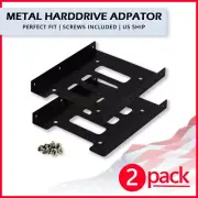 2 2.5" to 3.5" Bay SSD Metal Hard Drive HDD Mounting Bracket Adapter Dock/Tray T