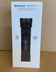 OLIGHT Seeker 4 Pro Rechargeable Flashlight Powerful 4600 Lumen W/ USB C Holster