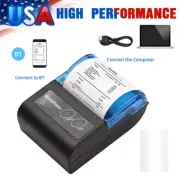 Mini 58mm Thermal Receipt Label Printer Wireless BT for Android IOS Windows B1R6